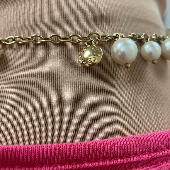 J. Crew gold and Pearl long necklace - Picture 4 of 5